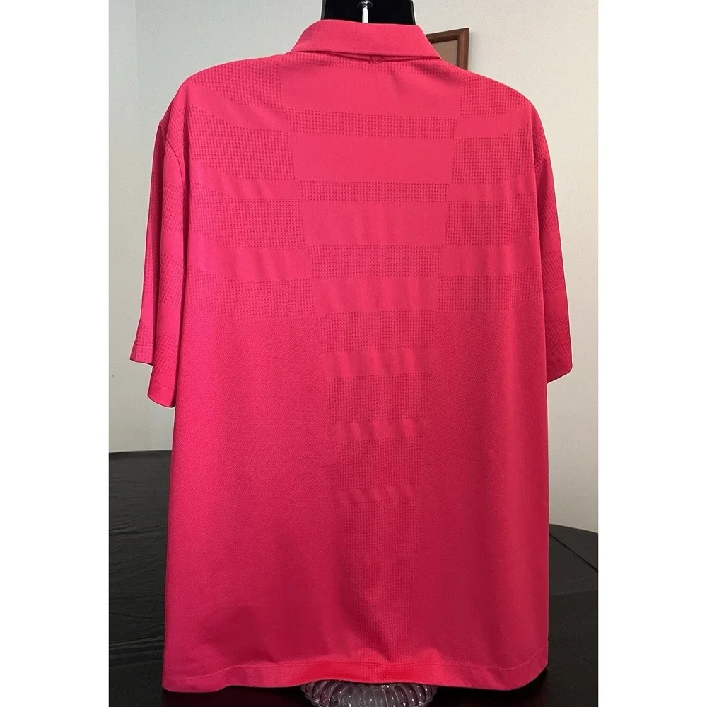 Nike Golf Tour Performance Dri-Fit Magenta Pink Mens XXL Collared Polo Shirt Red